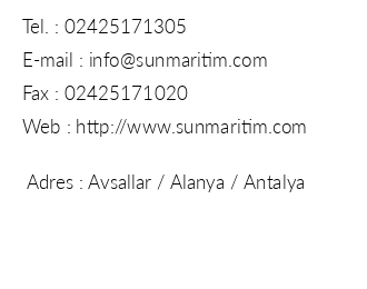 Sun Maritim Hotel iletiim bilgileri
